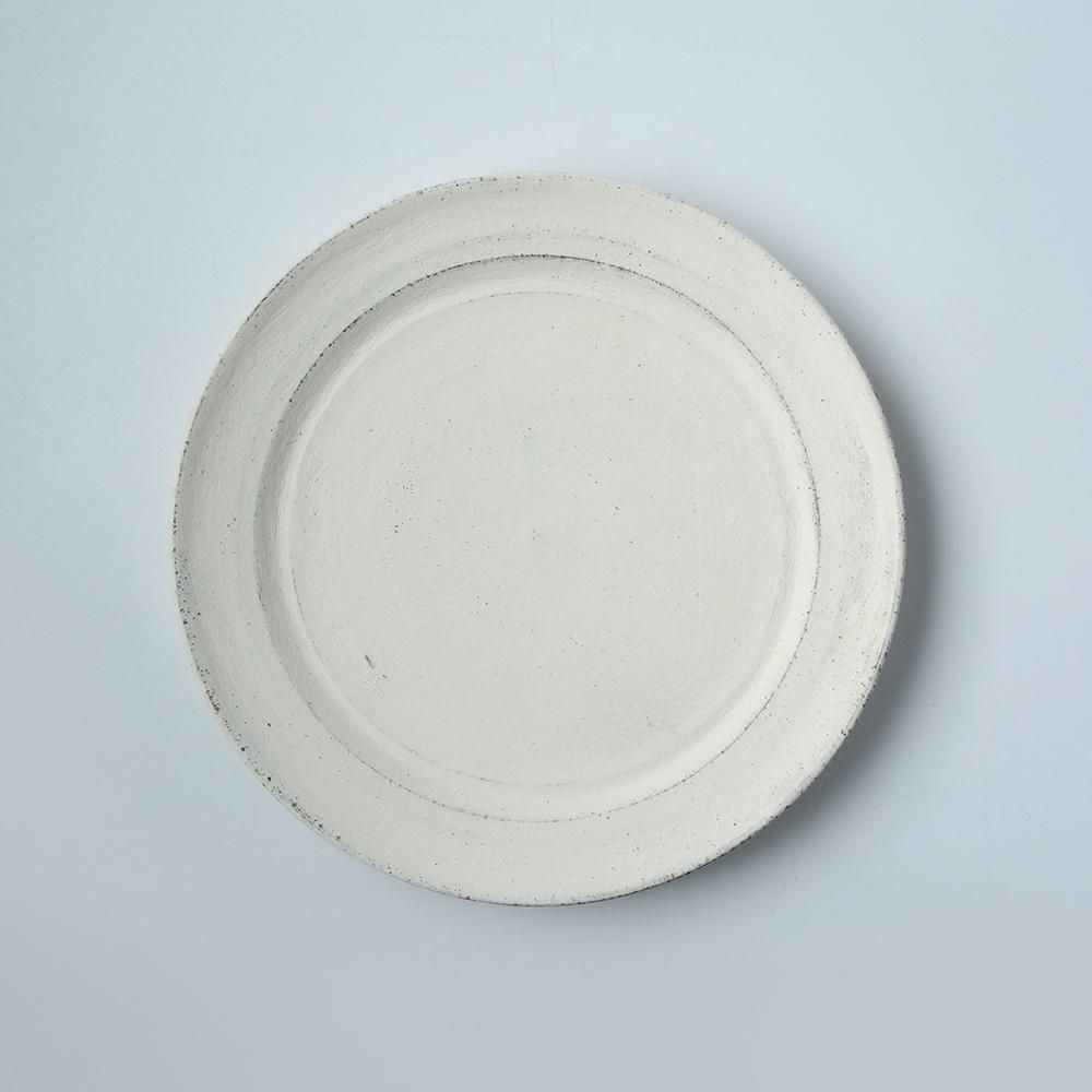 二階堂 明弘 _ 焼締め リムプレート（白） - NODE