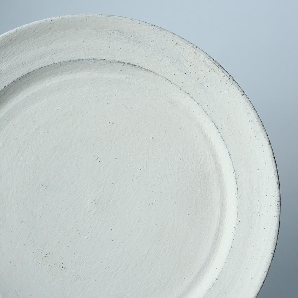 二階堂 明弘 _ 焼締め リムプレート（白） - NODE