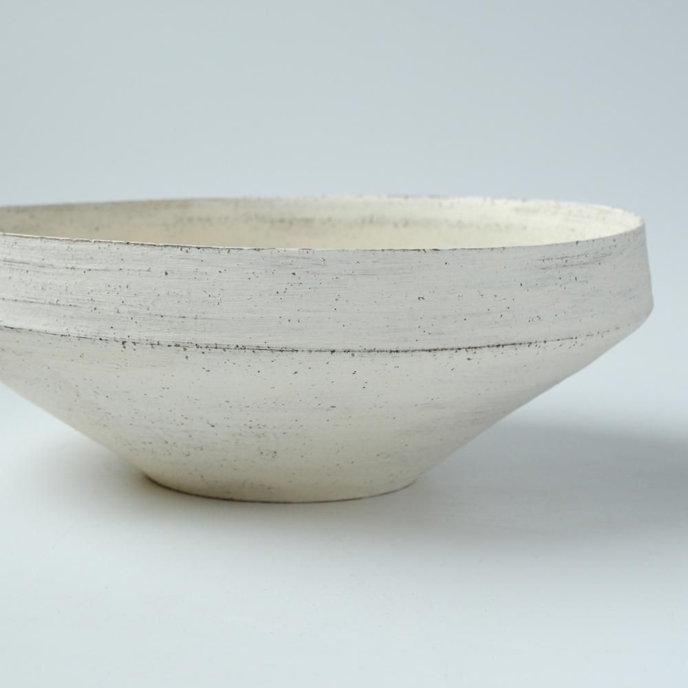 二階堂 明弘 _ 焼締め ドラ鉢・大（白） - NODE