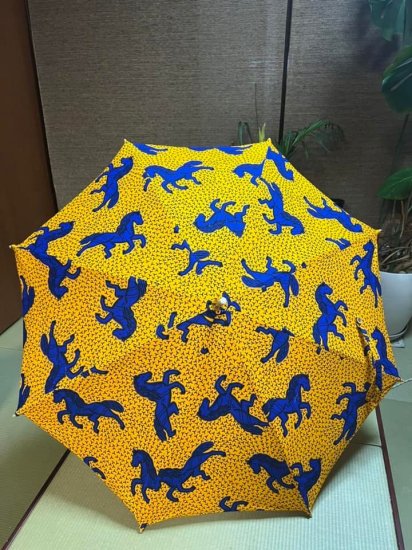 《※配送について※商品説明をお読みください》　アフリカンプリント　ハンドメイド　日傘　アフリカ布　パーニュ　キテンゲ　African print  handmade sunshade - crazyfunkycool
