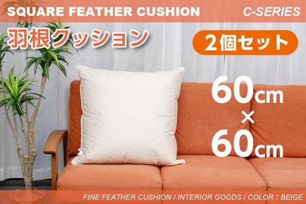 新品 フェザー100% カバー付き クッション 2個セット 新品 フェザー100% カバー付き クッション 2個セット フェザー