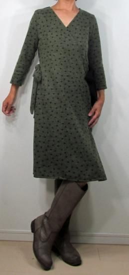 ラップニットワンピース Nop 0077 洋服の型紙と生地販売店 telitea ラップニットワンピース Nop 0077 洋服の型紙と生地販売店 telitea