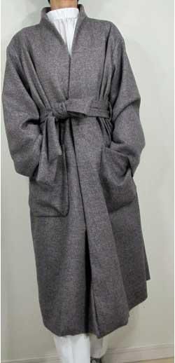 ハイネックビッグポケットサイドスリットラップコート/COAT-0011