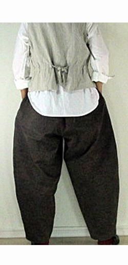 商品/日本藍染め藍×柿渋備後節織りポケット刺し子ぶかぶかパンツ 商品/日本藍染め藍×柿渋備後節織りポケット刺し子ぶかぶかパンツ