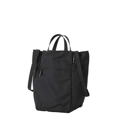F039-MGABARDINE ZIPPY TOTE(M)BLACK - amiacalva