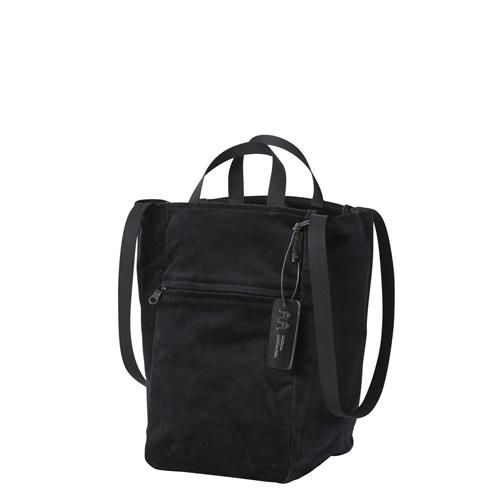 F039-MGABARDINE ZIPPY TOTE(M)BLACK - amiacalva