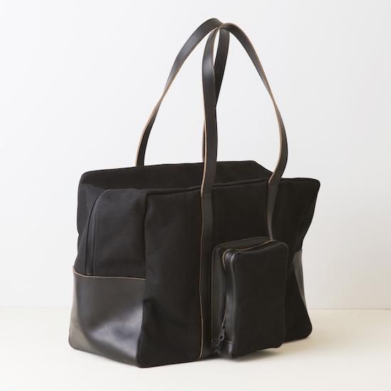 【アミアカルヴァ】CANVAS BOSTON(S) AMIACALVA | WASHED CANVAS BOSTON BAG (S) / BLACK キャンバス