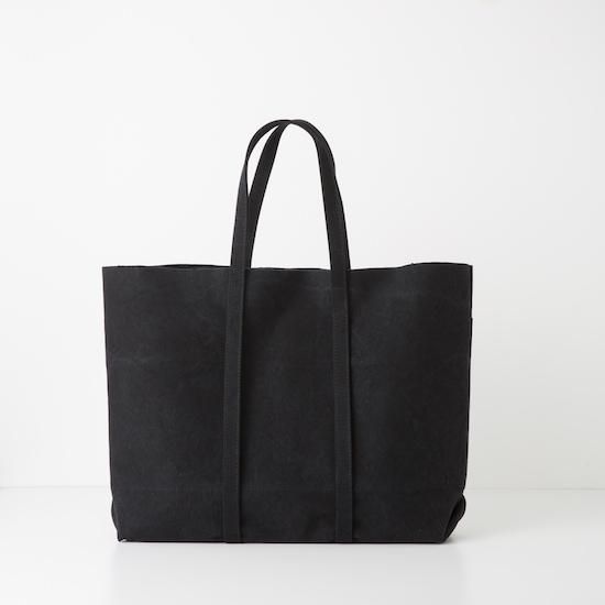 A054WASHED CANVAS 6POCKETS TOTE(M)BLACK - amiacalva