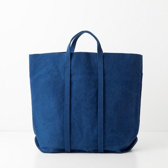 AMIACALVA コットン バッグ　キャンバス ポケット トート ネイビー A056WASHED CANVAS 6POCKETS TOTE(T)BLUE - amiacalva