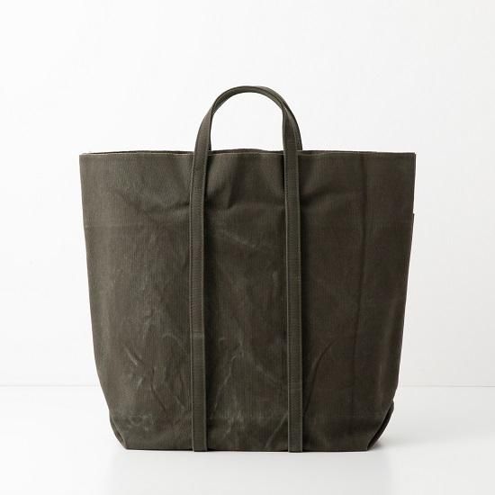 AMIACALVA 6pockets CANVAS TOTE BAG カーキ A056WASHED CANVAS 6POCKETS TOTE(T)KHAKI - amiacalva