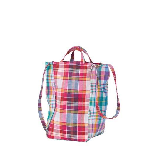 A130Easy bag M MADRAS PLAID RED amiacalva