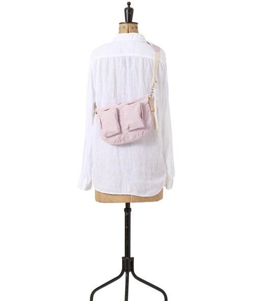 櫻 ビニール巻きスコート 透明×ピンク 丈28.5 2509 F009-SSHRINK NYLON BODYBAG(S)SAKURA PINK - amiacalva