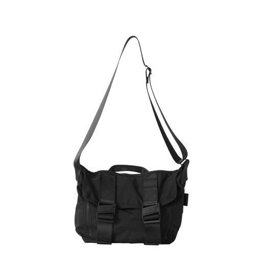 AMIACALVA Gabardine Medium Messenger Bag in Black – Diamond