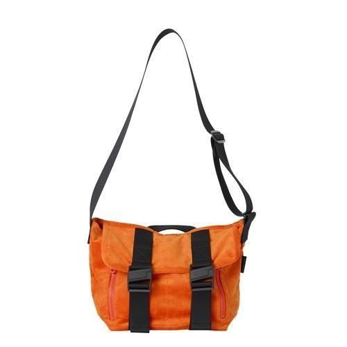 F036-SCORDUROY MESSENGER BAG(S)ORANGE - amiacalva