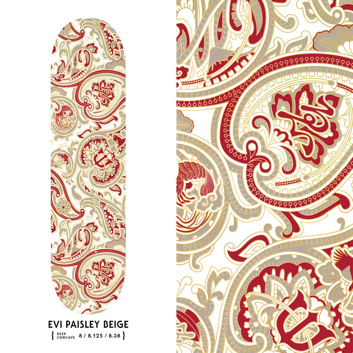 EVISEN EVI PAISLEY RED 8.5inch