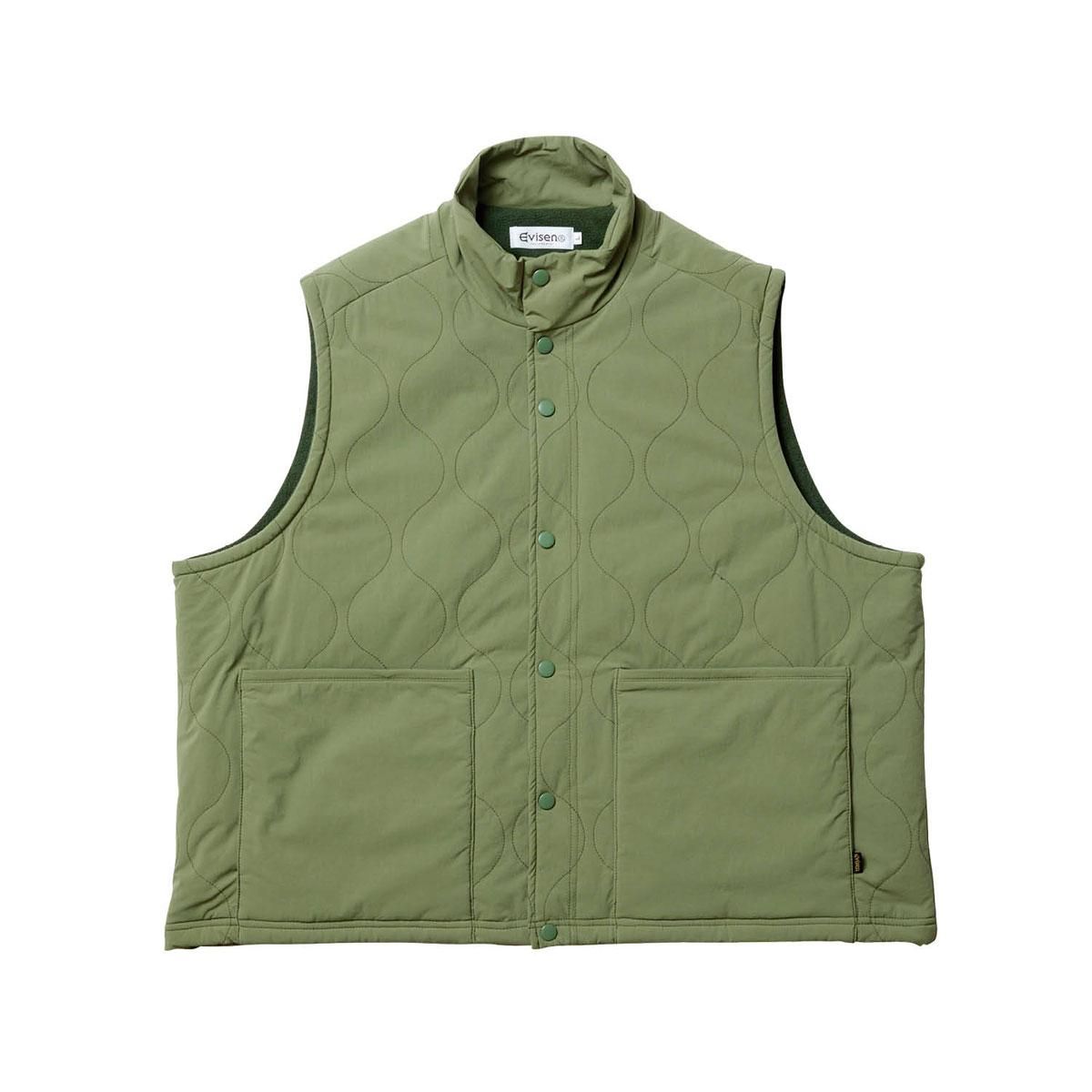 EVISEN MIND LIGHT QUILTING VEST - OLIVE - その他