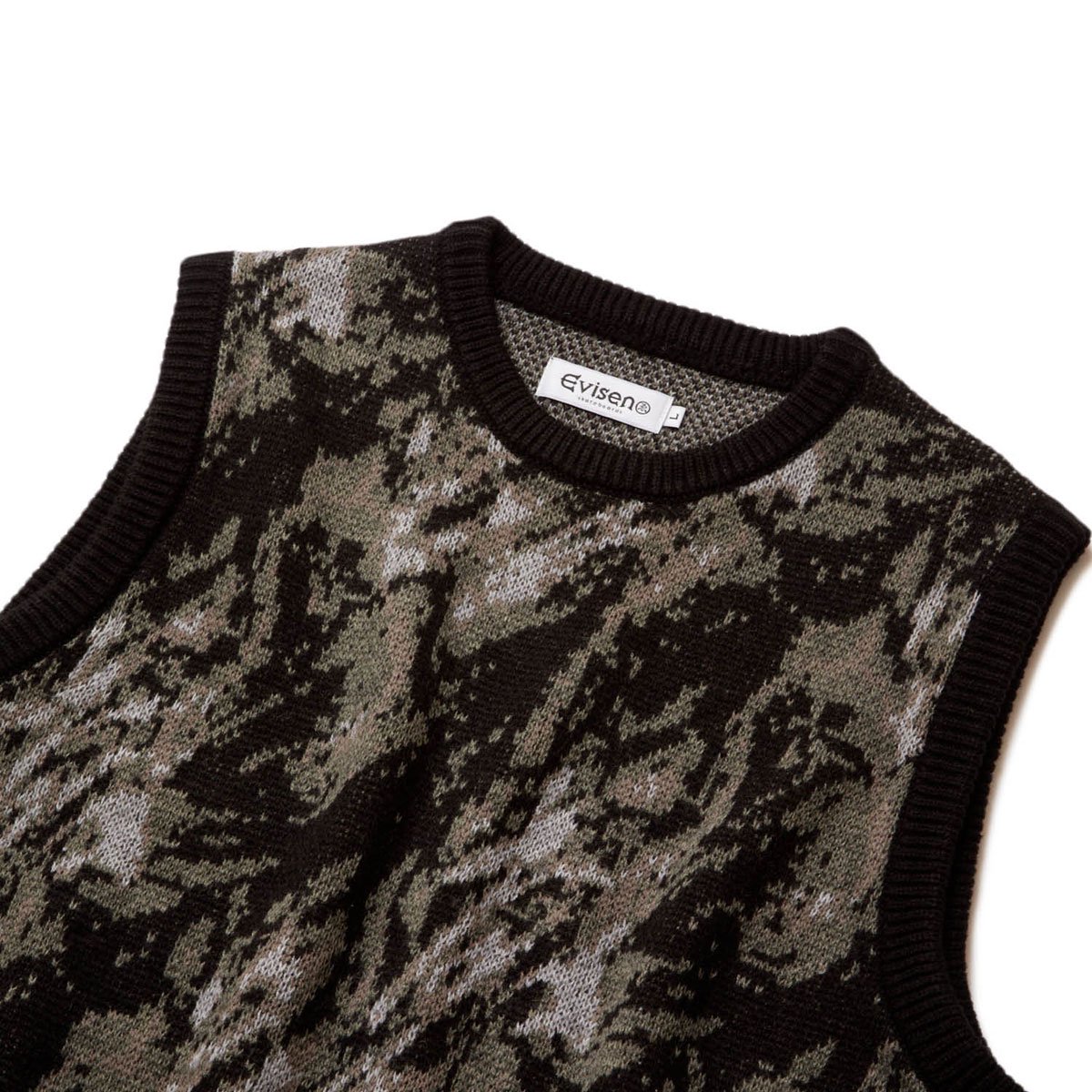 公式セール価格 Evisen Skateboards OBAKE KNIT VEST OLIVE - メンズ