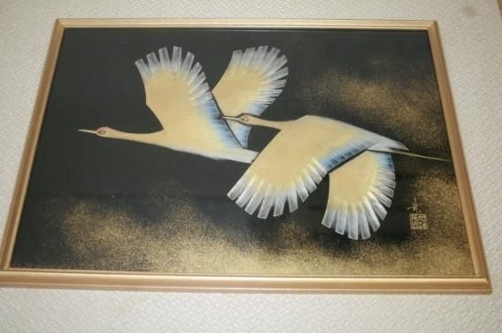 E-128輪島塗 沈金雉子文漆額 日展作家 加治武作 - 石川県金沢の E-128輪島塗 沈金雉子文漆額 日展作家 加治武作 - 石川県金沢の