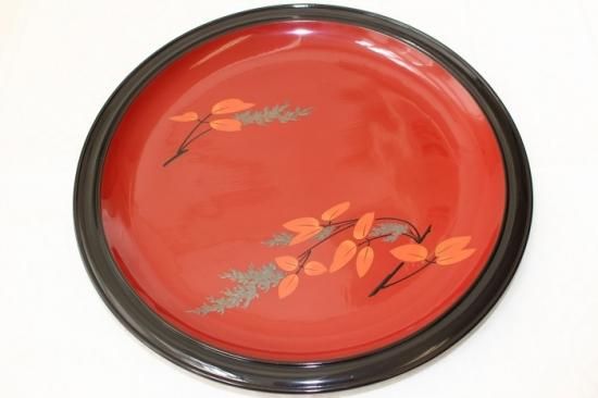 F-376輪島塗 小松芳光作 萩文蒔絵付飾盆 日展作家 - 石川県金沢の骨董品のお店アンティーク光りん/金沢古物商組合公認 F-376輪島塗 小松芳光作 萩文蒔絵付飾盆 日展作家 - 石川県金沢の骨董品のお店アンティーク光りん/金沢古物商組合公認