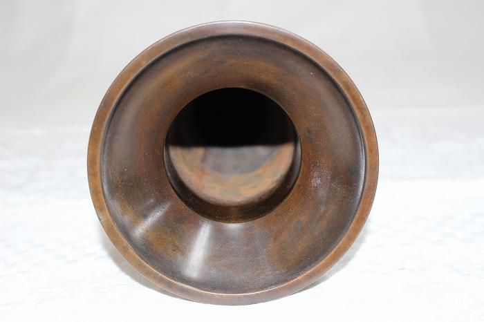 D-467鋳銅花器｢はないれ｣一 日展理事 鋳金師原益夫作 - 石川県