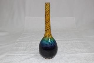 備前焼　老龍鱗　八十翁鶯谷庄米造　経筒花生　時代箱付　V　R5379 備前焼 老龍鱗 八十翁鶯谷庄米造 経筒花生 時代箱付 V R5379
