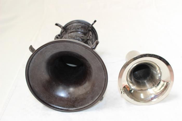 D-502高岡銅器鋳銅蝋型仏具三つ具足揃え 四百代仏壇以上 - 石川県金沢