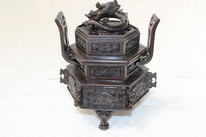D-502高岡銅器鋳銅蝋型仏具三つ具足揃え 四百代仏壇以上 - 石川 D-502高岡銅器鋳銅蝋型仏具三つ具足揃え 四百代仏壇以上 - 石川