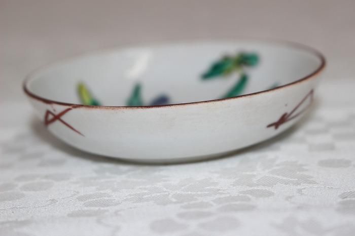 B-654九谷焼色染付菖蒲文小皿全8客バラ売 - 石川県金沢の骨董品のお店