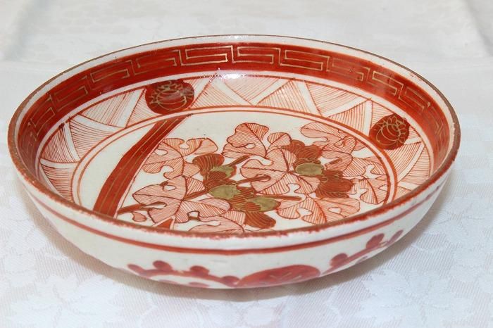 B-684九谷焼赤絵染付花文3寸半小皿全8客バラ売 - 石川県金沢の B-684九谷焼赤絵染付花文3寸半小皿全8客バラ売 - 石川県金沢の
