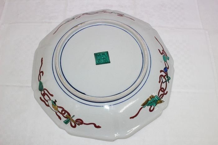 古い焼き物皿 九谷焼 4.2号皿揃 古九谷風名品絵変わり（5枚セット） a01