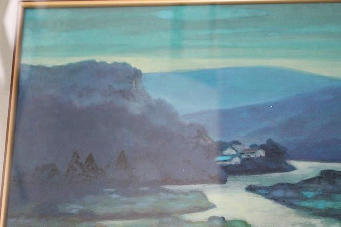 E-337日本画「風景画」 宮崎亮吉作 - 石川県金沢の骨董品のお店 E-337日本画「風景画」 宮崎亮吉作 - 石川県金沢の骨董品のお店