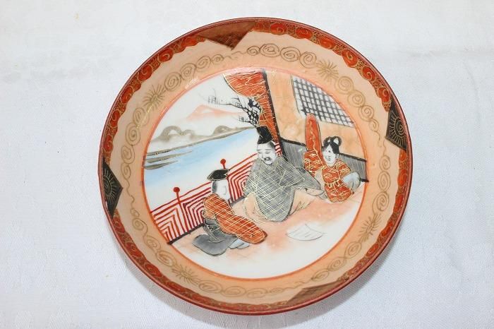 時代物九谷焼染め付け小皿です 10センチ弱染め付け時代もの九谷焼小皿20枚です