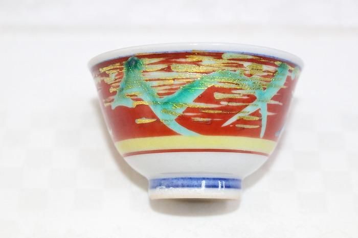 九谷焼 鷺 水仙 色絵 手塩皿 8枚 [B31369] KS-690九谷焼色絵金彩染付瑞雲