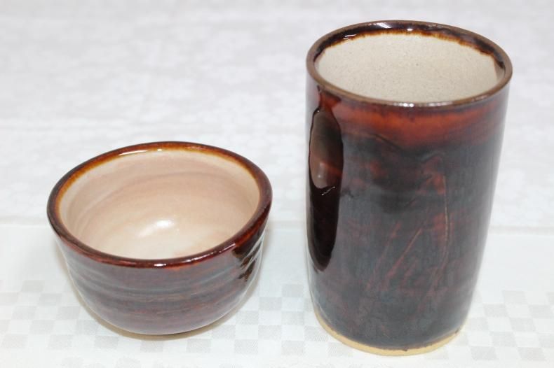 芸術院会員　大樋年郎　印華文ぐい呑　M68 芸術院会員 大樋年郎 印華文ぐい呑 M68