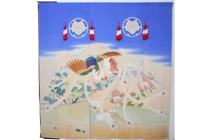 花嫁のれん 加賀友禅 花嫁のれん 花嫁暖簾 花車2 本染め 花嫁のれん号 花嫁