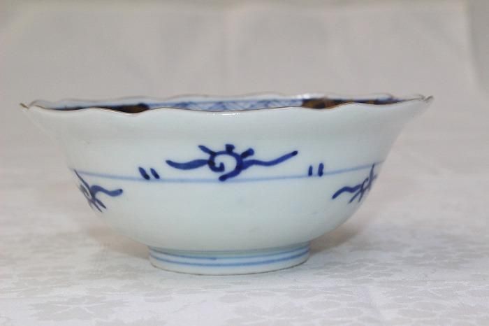 大聖寺伊万里焼染錦花文 6寸皿 A-1328大聖寺伊万里焼染錦間取花文向付小鉢壱客 - 石川県金沢の