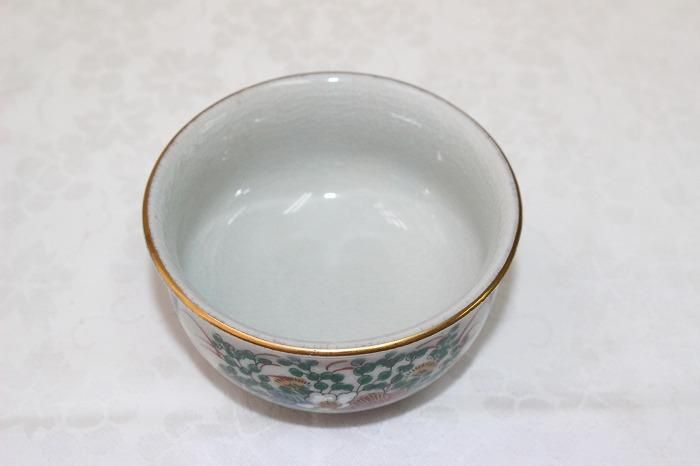 B-759九谷焼庄三手転写唐人文番茶器揃え碗10客組 九谷陶香窯