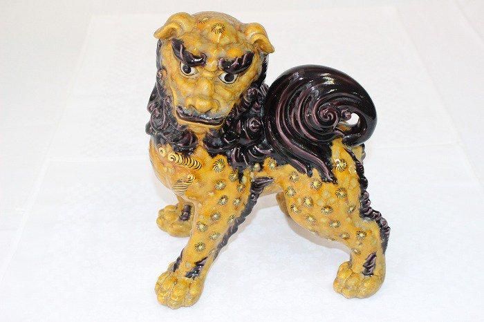 【美品】獅子　戯れ獅子　染付　磁器　置物　インテリア　工芸品　美術品　A3360 美品】獅子 戯れ獅子 染付 磁器 置物 インテリア 工芸品 美術品