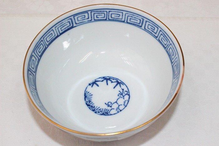 K-1816九谷焼色染付間取花文蓋茶碗全33客バラ売 - 石川県金沢