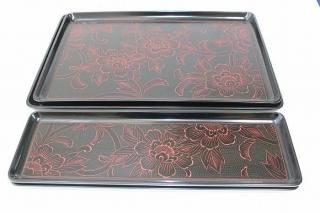 輪島塗　朱塗　金蒔絵　金盛り　江戸〜明治・大正　漆塗　骨董品　ヴィンテージ　共箱 Antique Sam's Collection朱漆塗松金蒔絵碗五客組