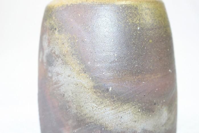 A-1459備前焼自然釉花入れ 利陶苑金重陶弘76代利右衛門造 - 石川