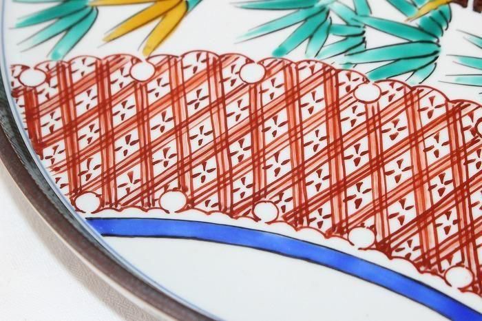 九谷焼　浅倉五十吉作　色絵絵変大皿 九谷焼 浅倉五十吉作 色絵絵変大皿 九谷焼 浅倉五十吉作