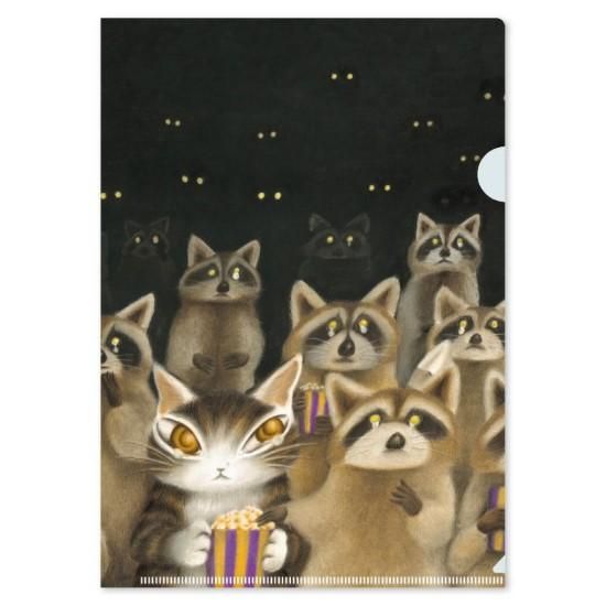 わちふぃーるど 猫のダヤン A4クリアファイル アライグマ