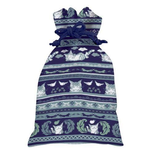 わちふぃーるど 猫のダヤン 和柄巾着 花鳥ダヤン