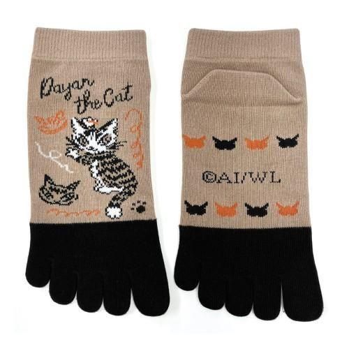<img class='new_mark_img1' src='https://img.shop-pro.jp/img/new/icons13.gif' style='border:none;display:inline;margin:0px;padding:0px;width:auto;' />わちふぃーるど 猫のダヤン 5本指ソックス らくがき