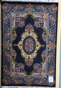 ペルシャ絨毯 クムシルク<br>約118x78cm