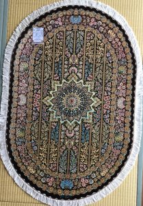 ペルシャ絨毯 クムシルク<br>約121x78cm