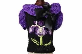 <40OFF>sweater black with iris embroideryIT-DOGS