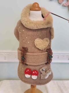 it-dogs スプリングドレスＭ 花柄刺繍レースドレス(グレー)H1-402GRY-M | パーティドレススタイル