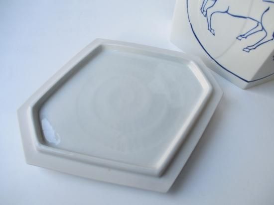 染付 菱馬水指 (共箱) 三代 紫翠窯 西村徳泉 - 茶道具販売 栗林園 染付 菱馬水指 (共箱) 三代 紫翠窯 西村徳泉 - 茶道具販売 栗林園